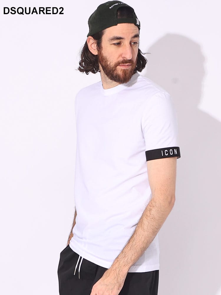 DSQUARED2 (ディースクエアード) 袖ロゴ クルーネック 半袖 アンダー Tシャツ D2D9M3S5030 ブランド メンズ 男性 トップス