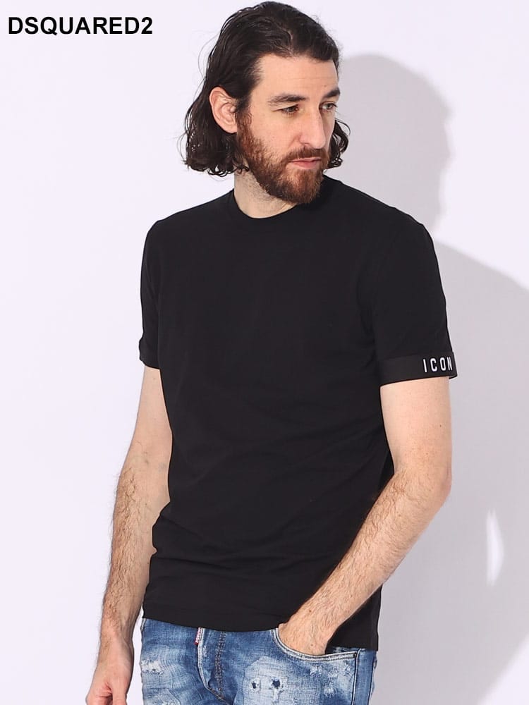 DSQUARED2 (ディースクエアード) 袖ロゴ クルーネック 半袖 アンダー Tシャツ D2D9M3S5030 ブランド メンズ 男性 トップス