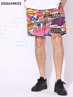 DSQUARED2 (ディースクエアード) ロゴ マスター コレクション プリント水陸両用 ミディ ショートパンツ D2D7BM75560 ブランド メンズ 男性 ボトムス