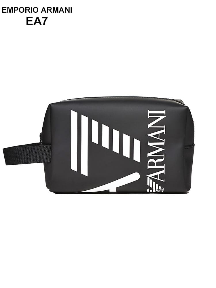 【オンライン限定】 EMPORIO ARMANI EA7 (エンポリオ アルマーニ) オーバーサイズロゴ ハンドル付き トラベルポーチ EA72450763R910 ブランド メンズ 男性 バッグ 鞄