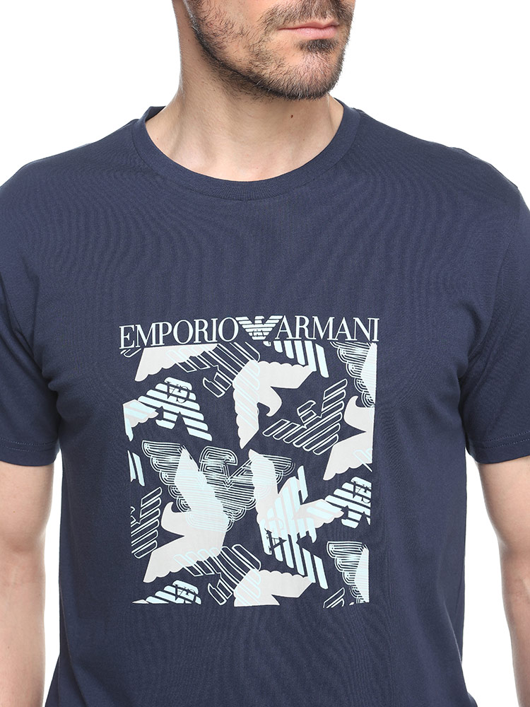 EMPORIO ARMANI (エンポリオ アルマーニ) フロントグラフィックロゴ クルーネック 半袖 Ｔシャツ EA【サカゼン公式通販】