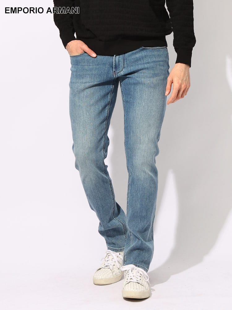 EMPORIO ARMANI (エンポリオアルマーニ) ストレッチ ジップフライ ジーンズ SLIMFIT EA3D1J06DRPZ ブランド メンズ 男性 ボトムス
