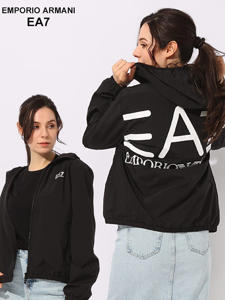 EMPORIO ARMANI EA7 (エンポリオ アルマーニ) BIGロゴ バックプリント フルジップ ブルゾン EA7L3DTB12TNEVZ レディース