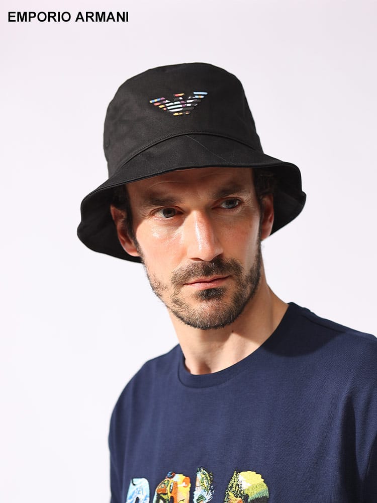 EMPORIO ARMANI (エンポリオアルマーニ) コットン グラフィックロゴ 