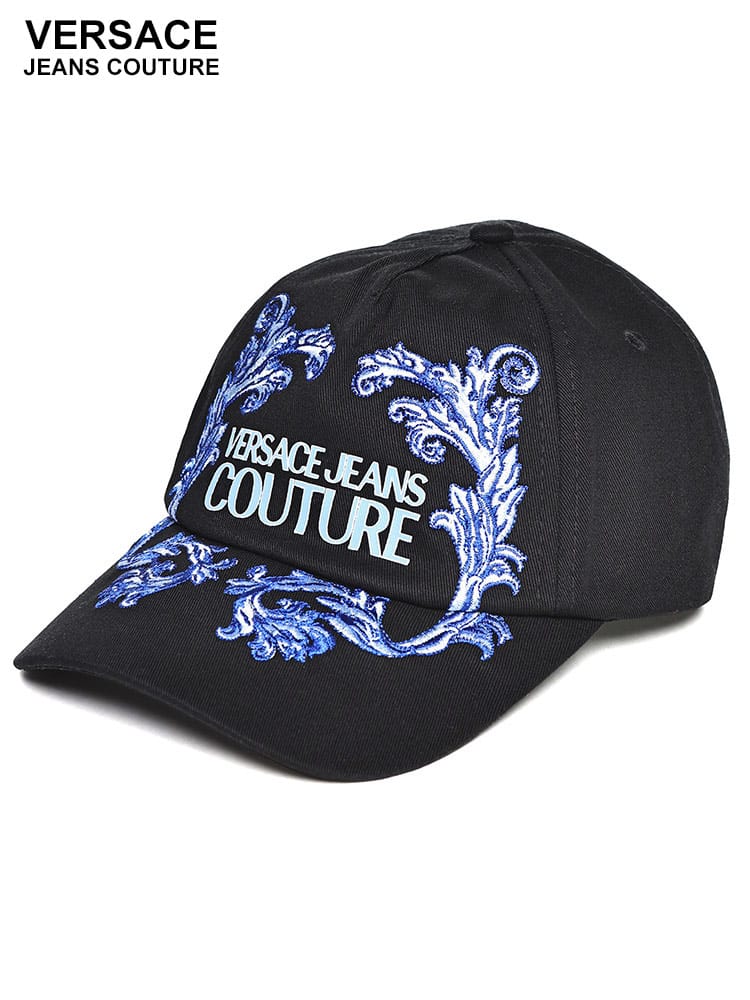 VERSACE JEANS COUTURE (ヴェルサーチェ ジーンズ クチュール) コットン ロゴししゅう ベースボールキャップ VC76GAZK33 メンズ