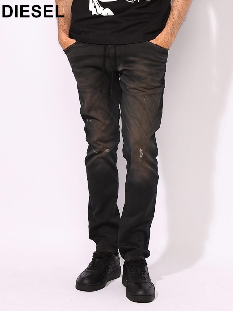 DIESEL (ディーゼル) カラーウォッシュ ダメージ加工 テーパード 