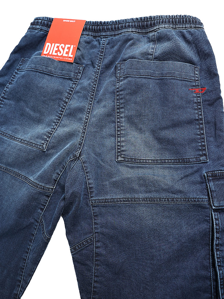 DIESEL (ディーゼル) ウォッシュ加工 テーパードフィット ジョグカーゴジーンズ D-KROOLEY DSA118【サカゼン公式通販】