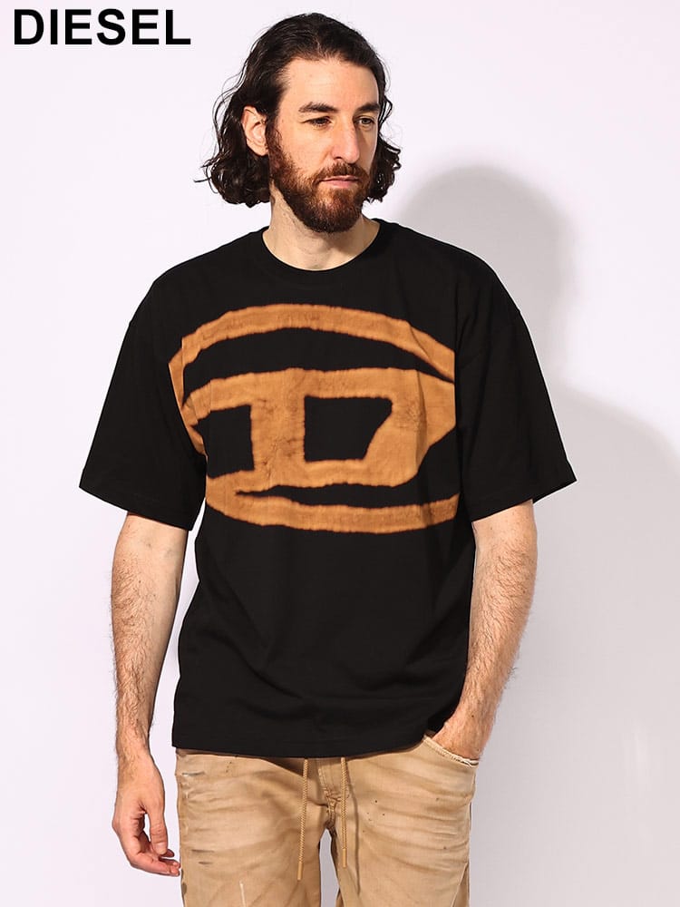 DIESEL (ディーゼル) ブリーチオーバルD クルーネック 半袖 Tシャツ 