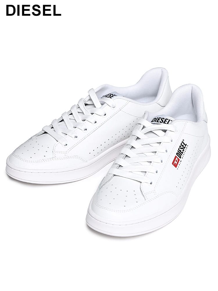 DIESEL (ディーゼル) レザー サイドロゴ ローカットスニーカー S-Athene メンズ
