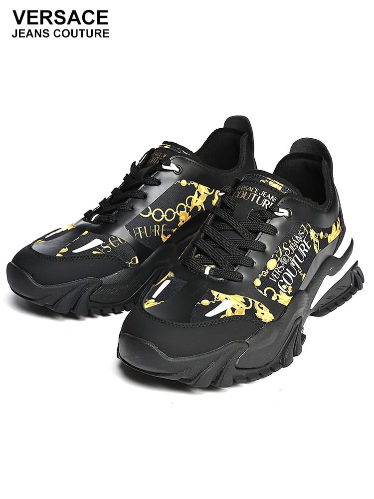 VERSACE JEANS COUTURE (ヴェルサーチェ ジーンズ クチュール) トレイルトレック チェーンクチュール スニーカー VC77YA3SIB メンズ