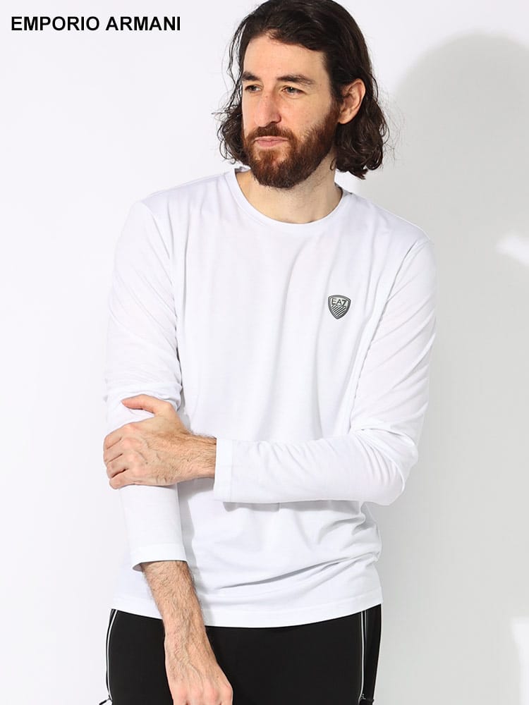 EMPORIO ARMANI (エンポリオアルマーニ) 胸ラバーロゴ クルーネック 