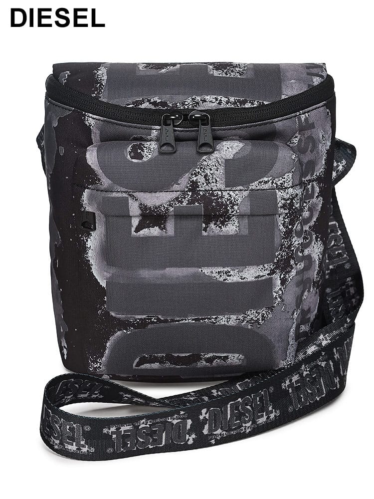 DIESEL (ディーゼル) ロゴプリント ショルダーバッグ RAVE DSX09474P6338 メンズ