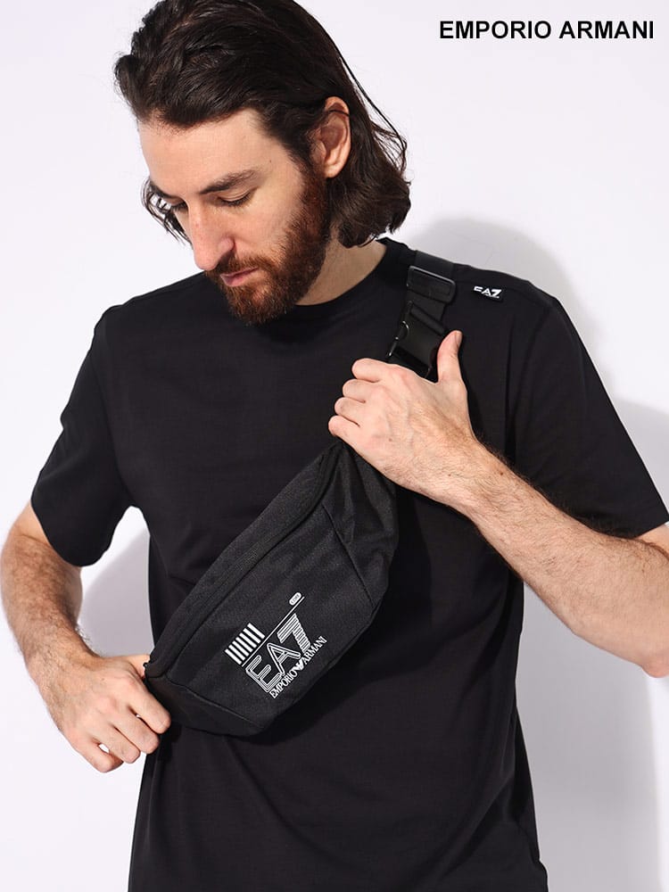 EMPORIO ARMANI (エンポリオアルマーニ) 再生ファブリック ベルトバッグ Train Core EA7245079CC940 メンズ