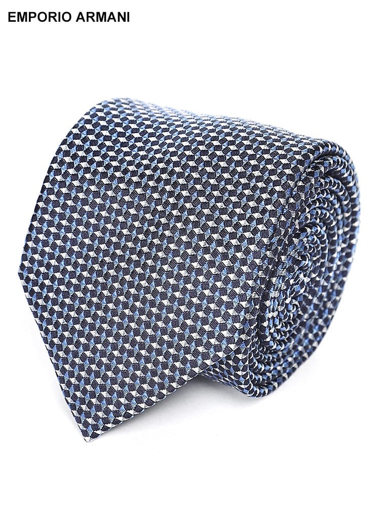 EMPORIO ARMANI (エンポリオアルマーニ) シルク 総柄 ネクタイ EA3400754F656 メンズ