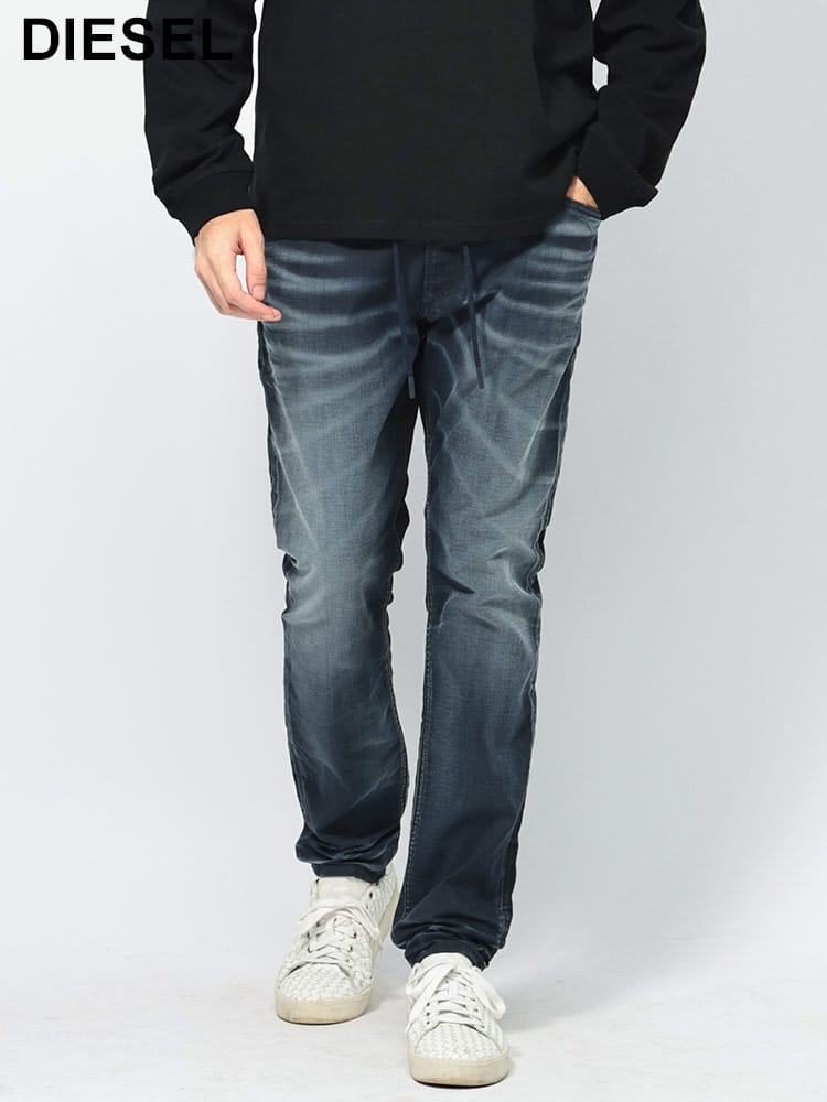 DIESEL (ディーゼル) ウエストコード ジップフライ ジーンズ D-KROOLEY-B JOGG DSA14847068MD メンズ