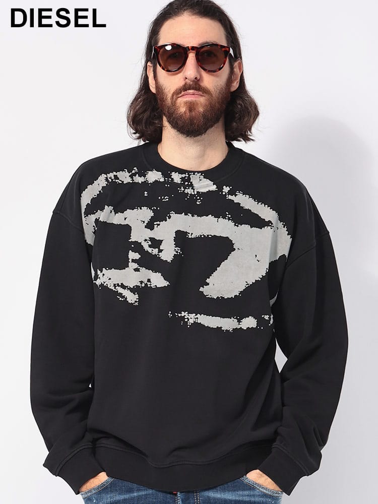 DIESEL (ディーゼル) フロッキーオーバルD クルーネック トレーナー 