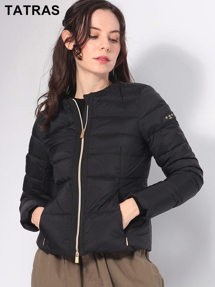 TATRAS (タトラス) ノーカラー ショート丈 ダウン ジャケット BREVA ブレヴァ TRLBREVA4 レディース