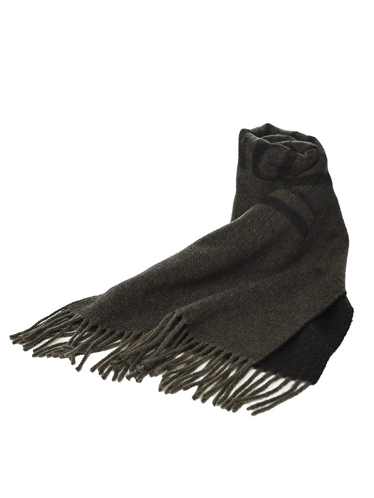 EMPORIO ARMANI (エンポリオアルマーニ) BIGロゴ フリンジ マフラー EA6250723F364 メンズ