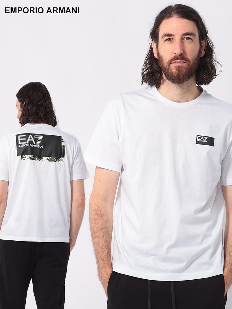 EMPORIO ARMANI (エンポリオアルマーニ) バックデザイン クルーネック 半袖 Tシャツ EA76DPT02PJVPZ メンズ