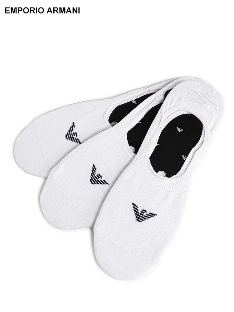 EMPORIO ARMANI (エンポリオアルマーニ) ワンポイント ベリーショートソックス 3足セット EAU306227CC134 メンズ