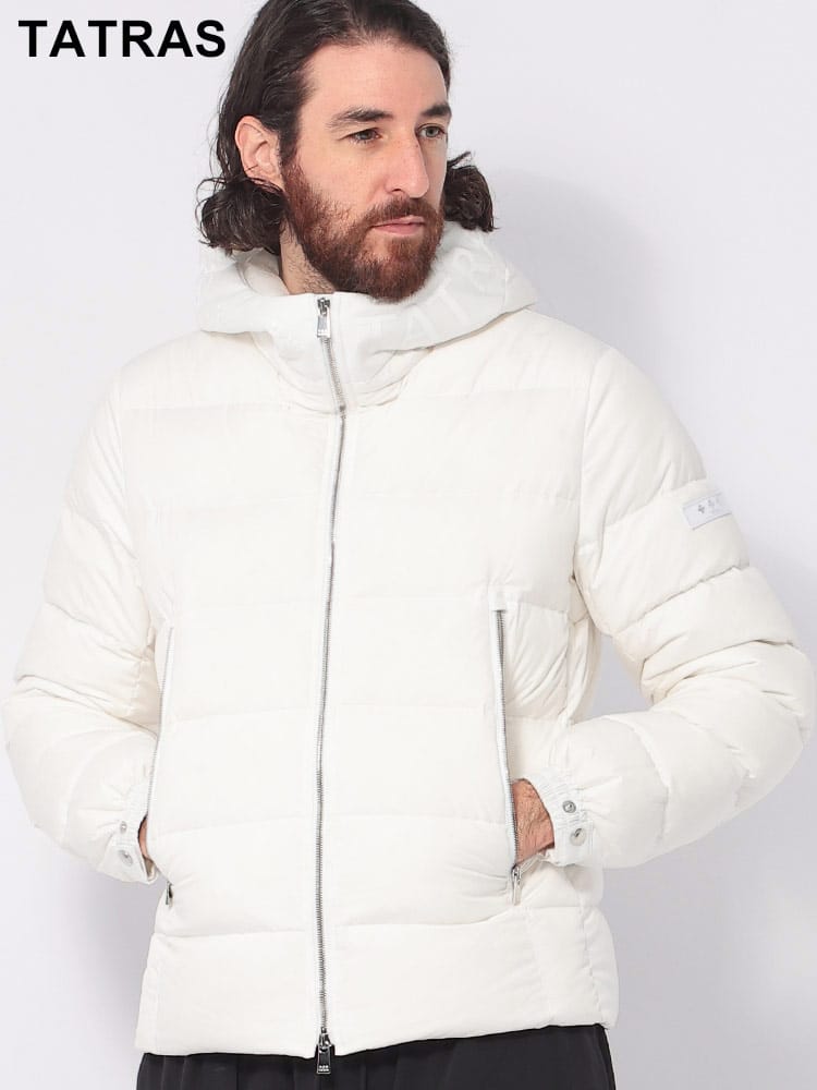 TATRAS (タトラス) フードロゴ マット素材 ショートダウンジャケット CASSIMASO TRCASSIMASO4 メンズ