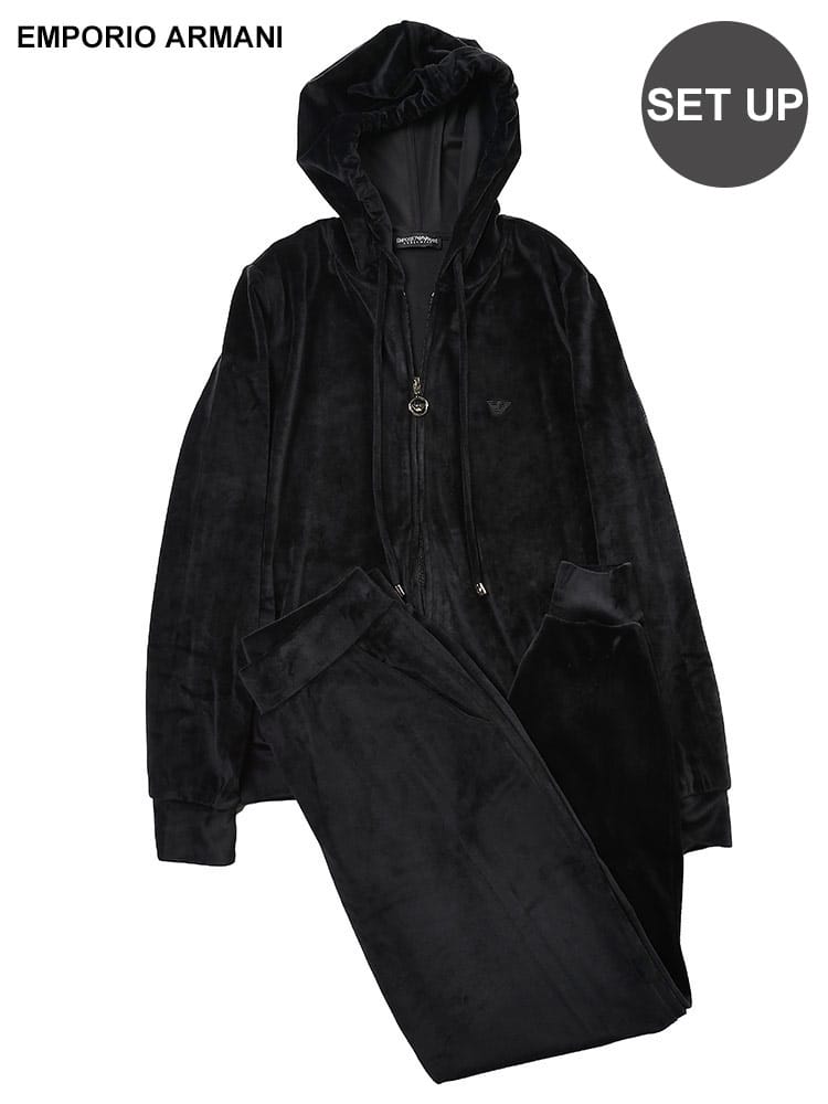 EMPORIO ARMANI (エンポリオアルマーニ) フルジップパーカー ジョガーパンツ ラウンジウェア EAUL1648894F260 レディース