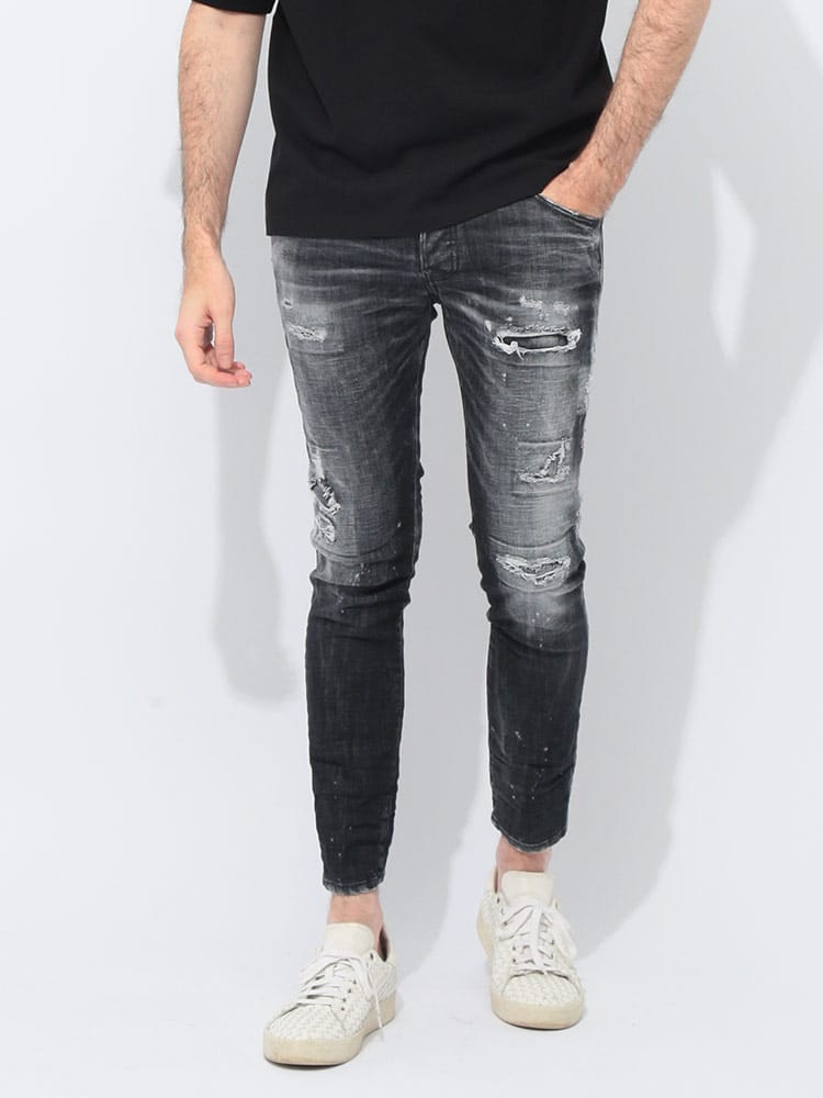 DSQUARED2 (ディースクエアード) ダメージ加工 ボタンフライ ジーンズ 