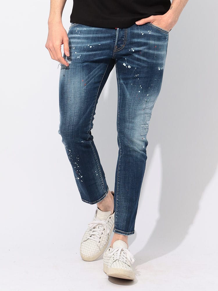 DSQUARED2 (ディースクエアード) ダメージ加工 ボタンフライ ジーンズ 