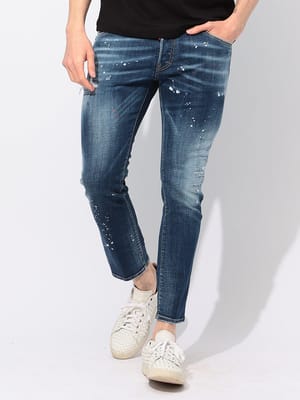 DSQUARED2 (ディースクエアード) ダメージ加工 ボタンフライ ジーンズ 