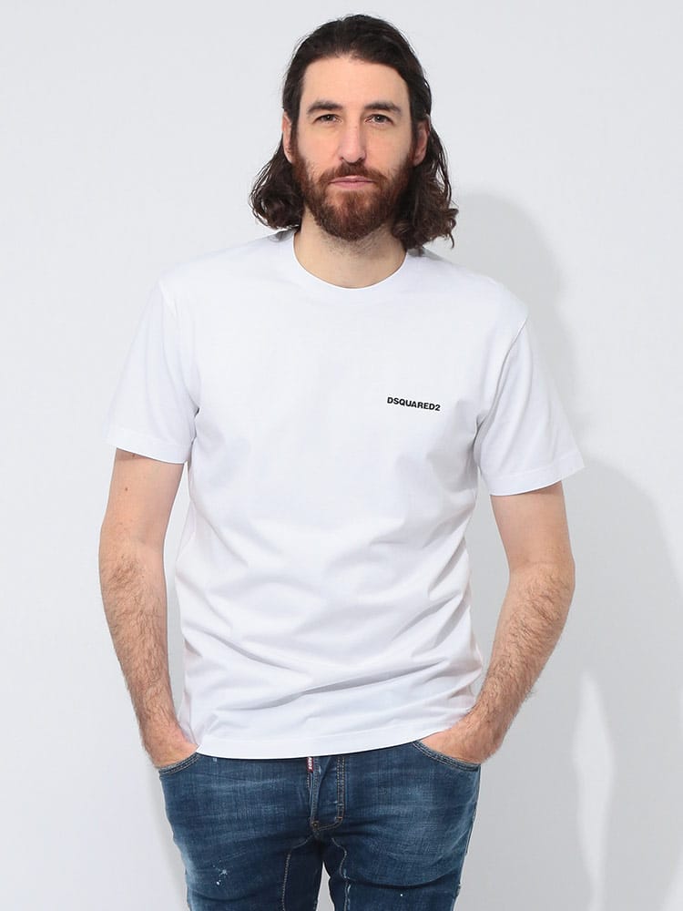 DSQUARED2 (ディースクエアード) バックマップ プリント クルーネック 半袖 Tシャツ D2GD1338D20020 メンズ