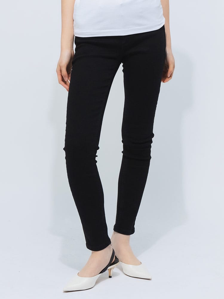 VERSACE JEANS COUTURE (ヴェルサーチェ ジーンズ クチュール) ストレッチ ジップフライ ブラックジーンズ VCL78HAB5J0 レディース