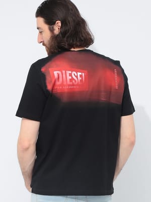 DIESEL (ディーゼル) メタルオーバルD ランダムブリーチスプレー加工 