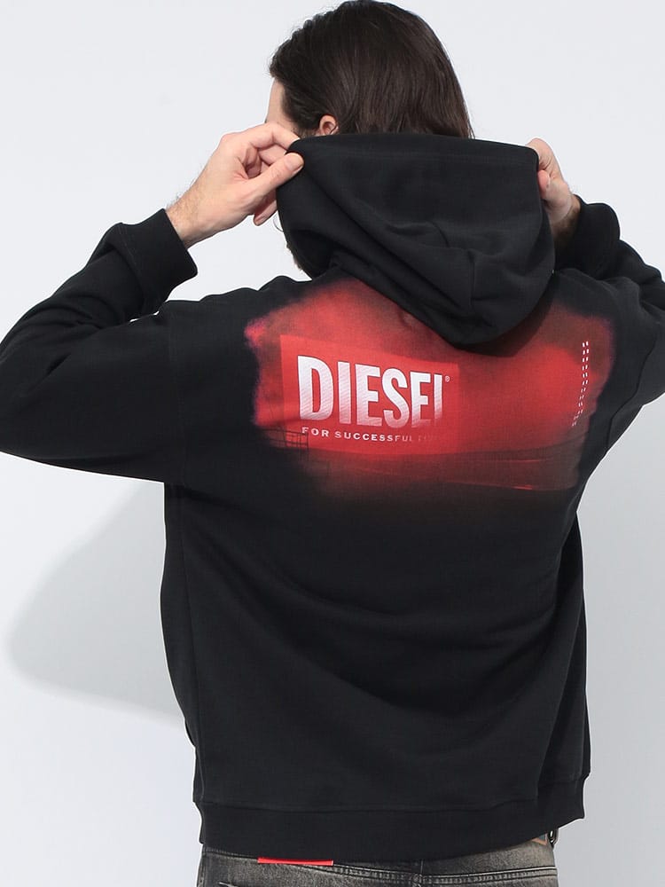 DIESEL (ディーゼル) バックステージ プリント プルオーバー パーカー DSA172490HYAT メンズ