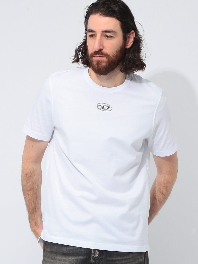 DIESEL (ディーゼル) オーバルD クルーネック 半袖 Tシャツ DSA178800CLBR メンズ