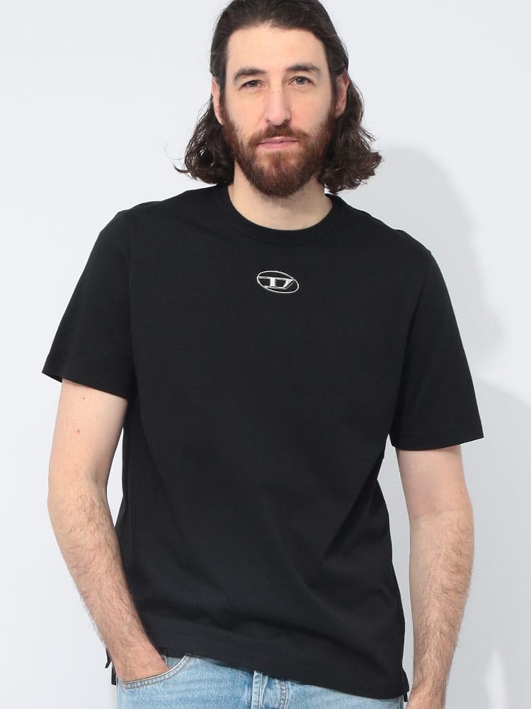 DIESEL (ディーゼル) オーバルD クルーネック 半袖 Tシャツ DSA178800CLBR メンズ