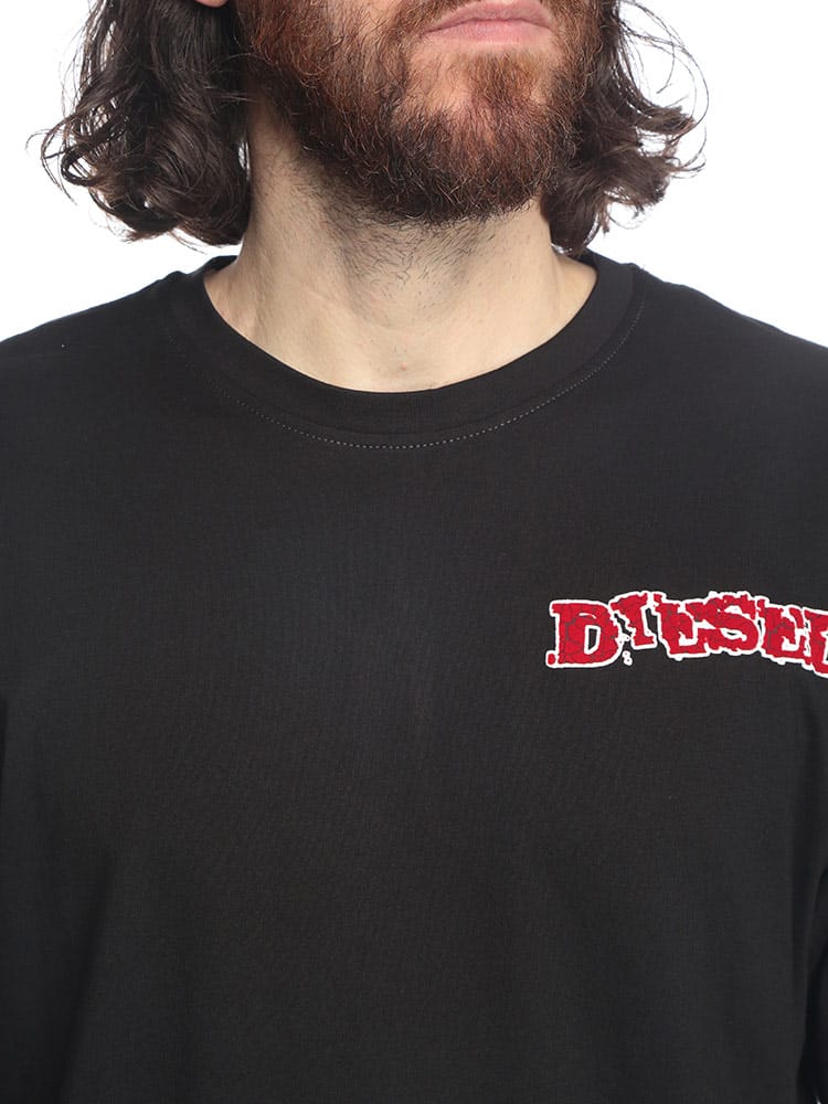 (ディーゼル) メンズ Tシャツ ロゴ パフプリント A113690CATM DIESEL (ディーゼル) 胸ロゴ パフプリント クルーネック 半袖 Tシャツ DSA167070QIAM S M L 1XL 2XL 3XL  【サカゼン公式通販】
