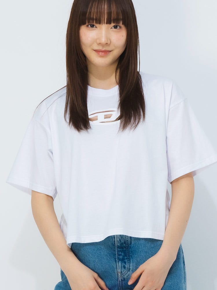 DIESEL (ディーゼル) オーバルD クルーネック 半袖 Tシャツ DSLA150960NIAX レディース