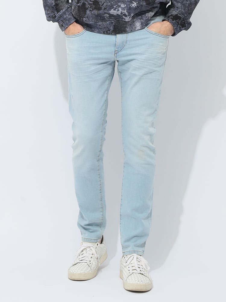 DIESEL (ディーゼル) ダメージ加工 ジップフライ ジーンズ 2019 D 