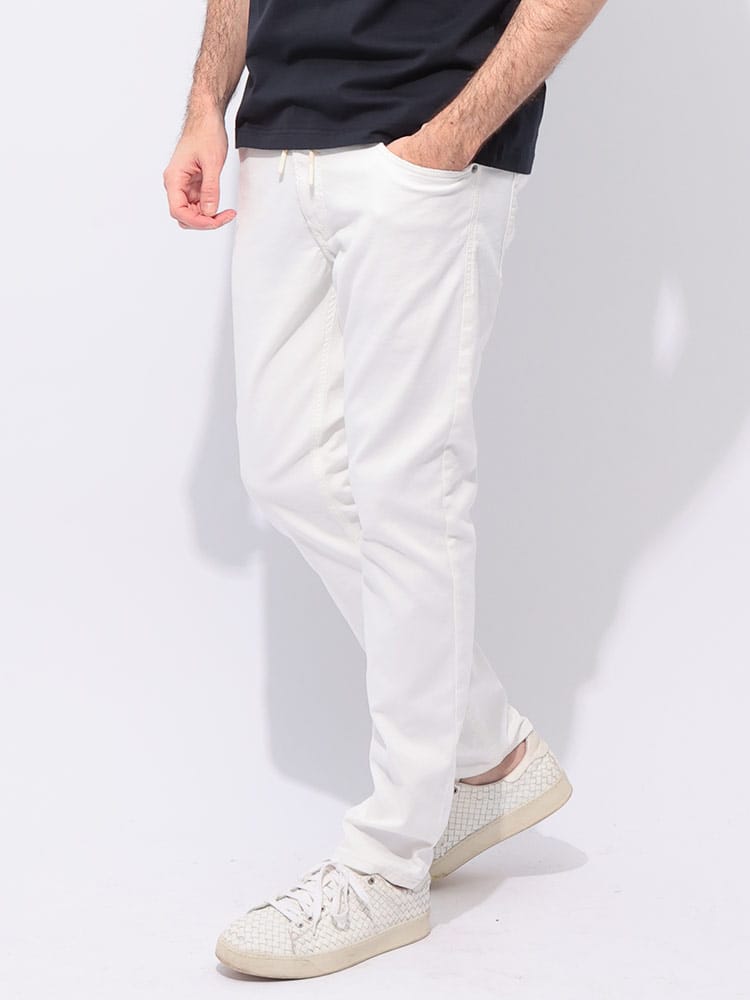 DIESEL (ディーゼル) ウエストコード テーパード JOGGホワイトジーンズ 2030 d-krooley DSA14847068HX メンズ