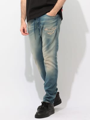 DIESEL (ディーゼル) ストレッチ ダメージ デニム ショートパンツ D 