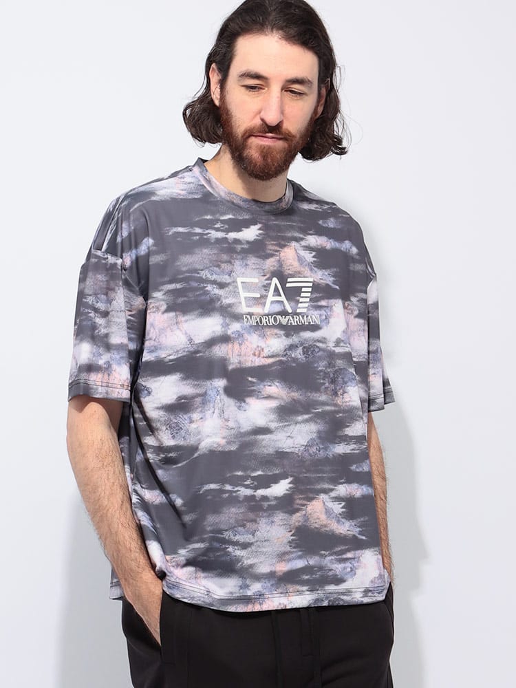 EMPORIO ARMANI (エンポリオアルマーニ) EA7 VENTUS7 テクニカルファブリック クルーネック 半袖 Tシャツ EA77M67AF13802 メンズ
