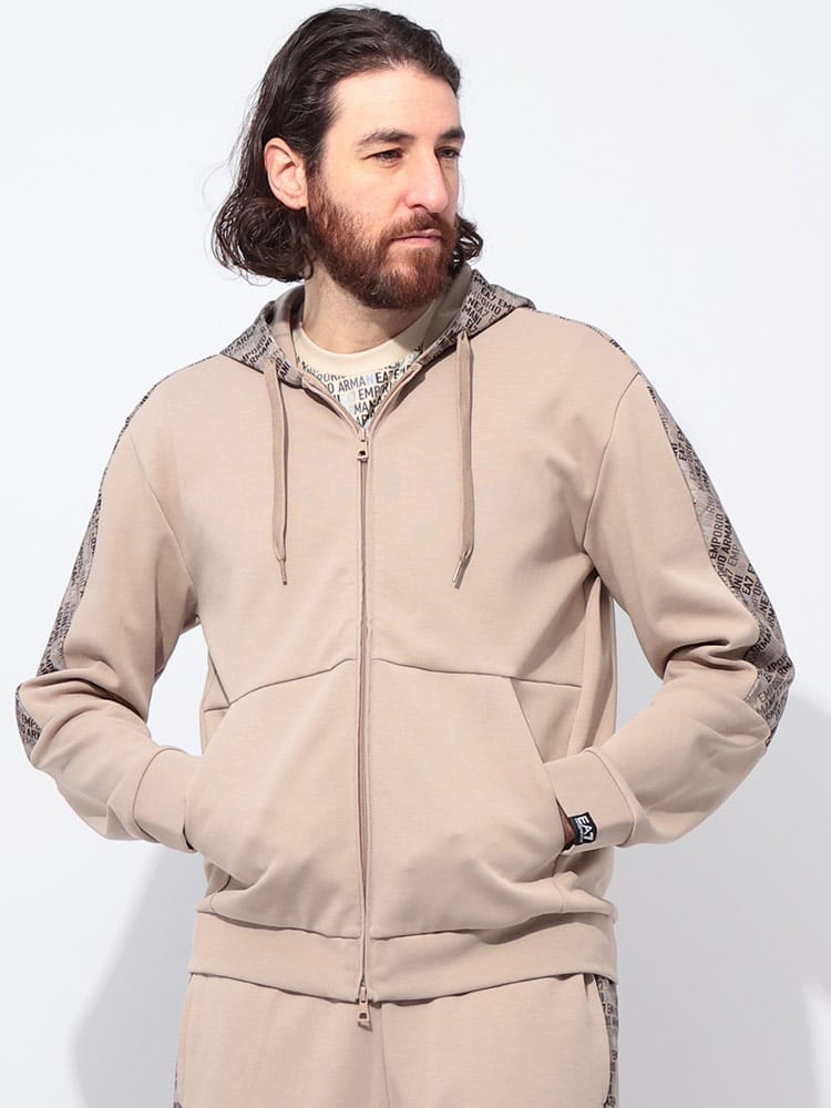 EMPORIO ARMANI (エンポリオアルマーニ) EA7 モノグラムプリント フルジップ パーカー EA77M209AF12660 メンズ