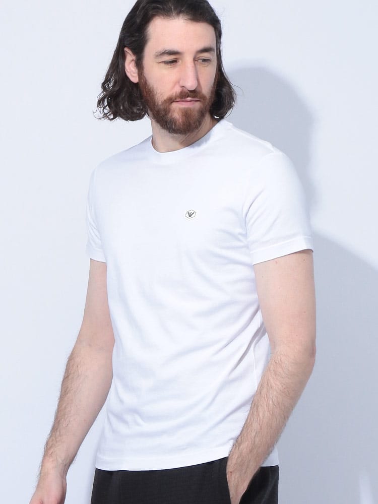 EMPORIO ARMANI (エンポリオアルマーニ) ワンポイント クルーネック 半袖 Tシャツ ESSENTIAL EA8N1TQ61JRGZ メンズ