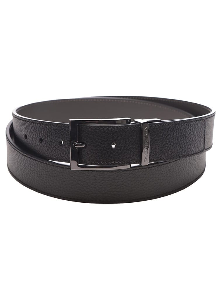 EMPORIO ARMANI (エンポリオアルマーニ) リバーシブル シボレザー ベルト EAY4S195YLO8J メンズ