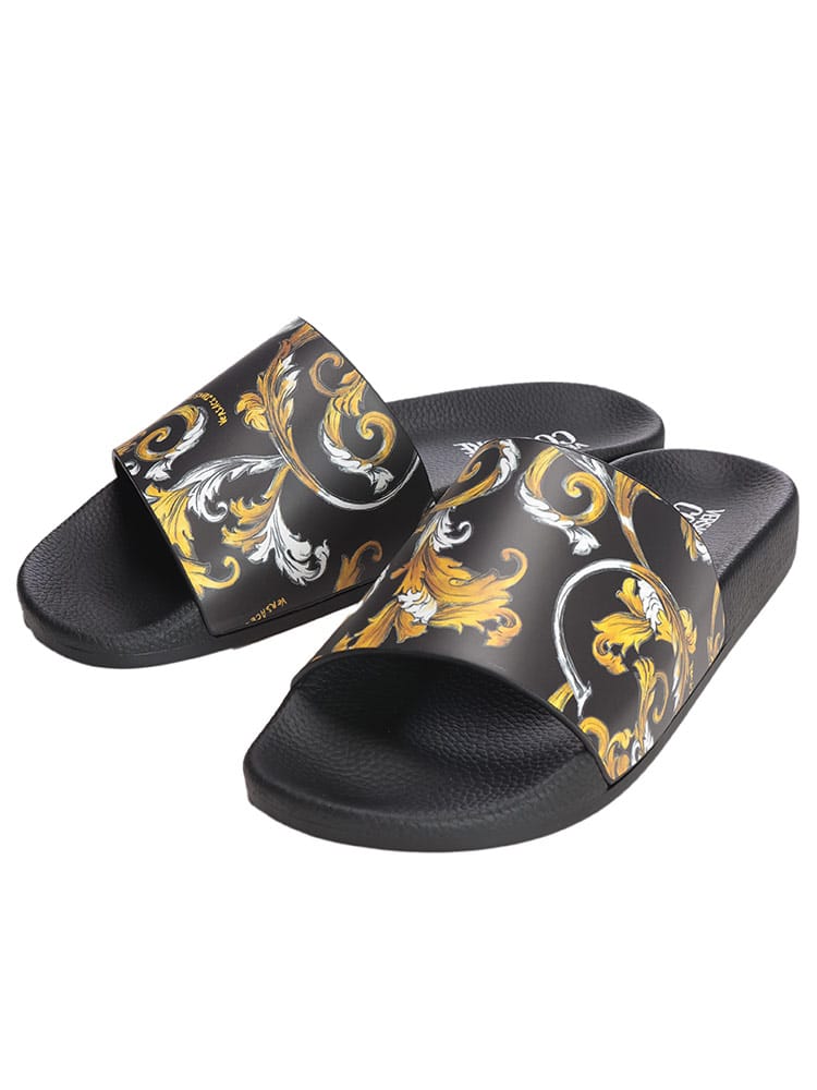 VERSACE JEANS COUTURE (ヴェルサーチェ ジーンズ クチュール) バロッコ スライド サンダル VC78YA3SQ4 メンズ