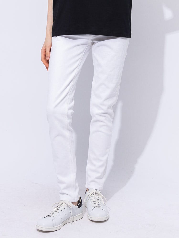 VERSACE JEANS COUTURE (ヴェルサーチェ ジーンズ クチュール) ジップフライ ホワイト スキニージーンズ VCL78HAB5K1 レディース