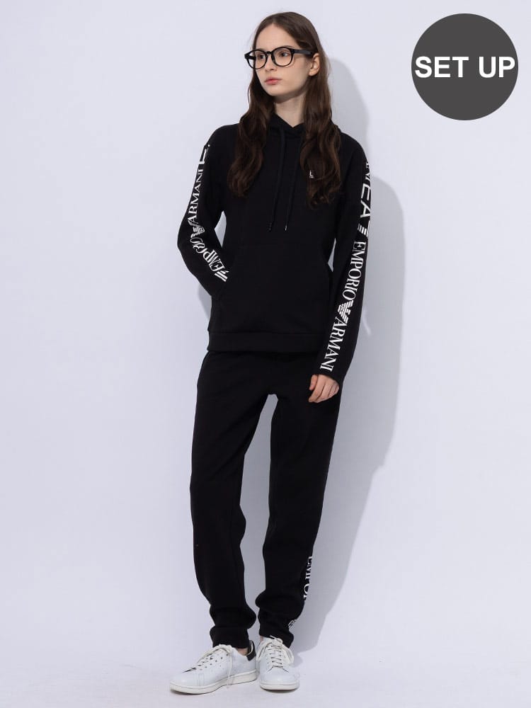 EMPORIO ARMANI (エンポリオアルマーニ) サイドロゴ 裏起毛 パーカー 