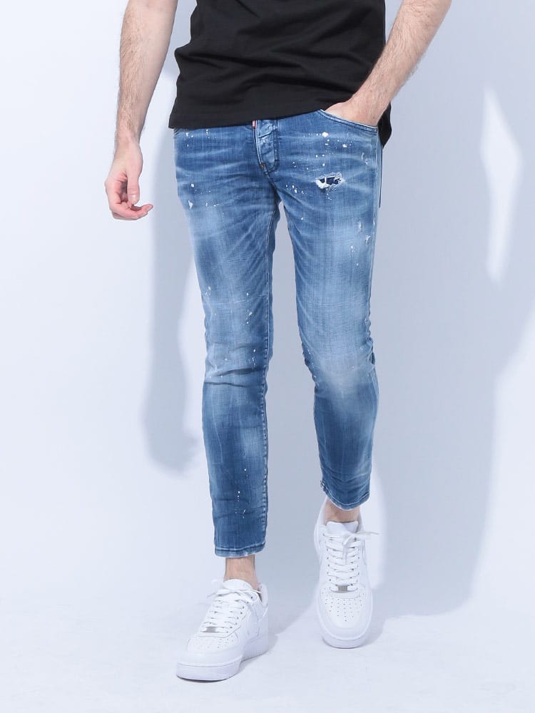 DSQUARED2 (ディースクエアード) ダメージ ボタンフライ ジーンズ SKATER D2LB1642S30342 メンズ