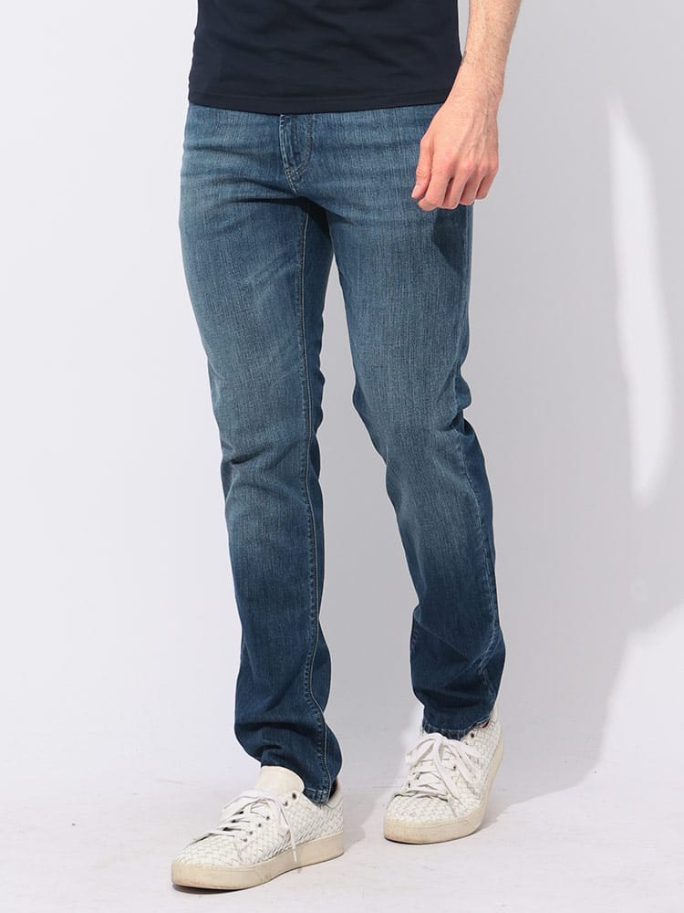 EMPORIO ARMANI (エンポリオアルマーニ) ワンポイント ジップフライ ジーンズ SLIMFIT EAEM121AF14116 メンズ