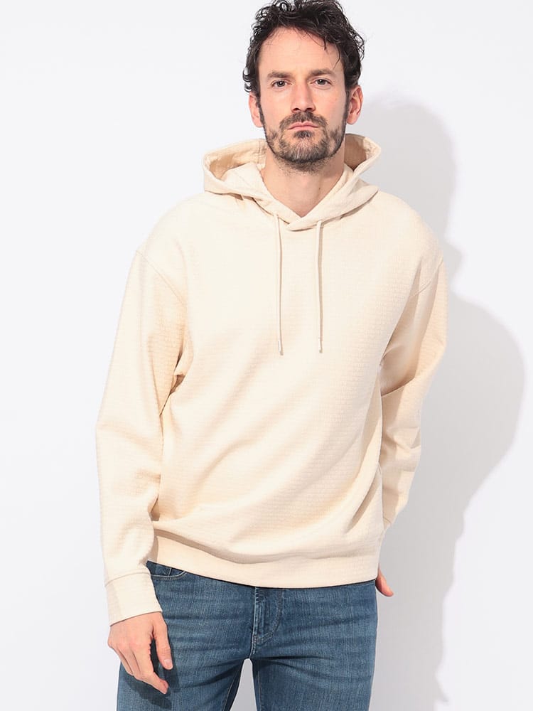 EMPORIO ARMANI (エンポリオアルマーニ) 総柄ロゴ プルオーバー パーカー EAEM1007AF13700 メンズ